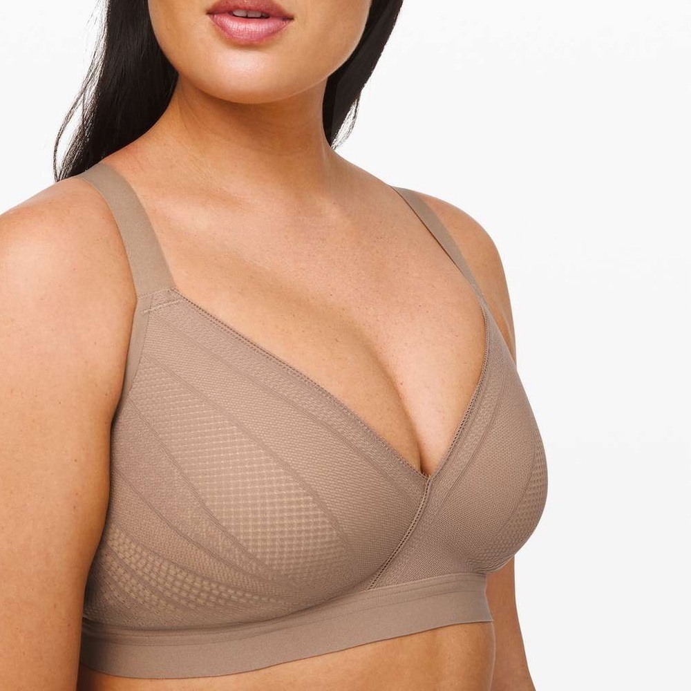 Lululemon Athletica Awake To Lace Brown Seamless Bra Size 34DD